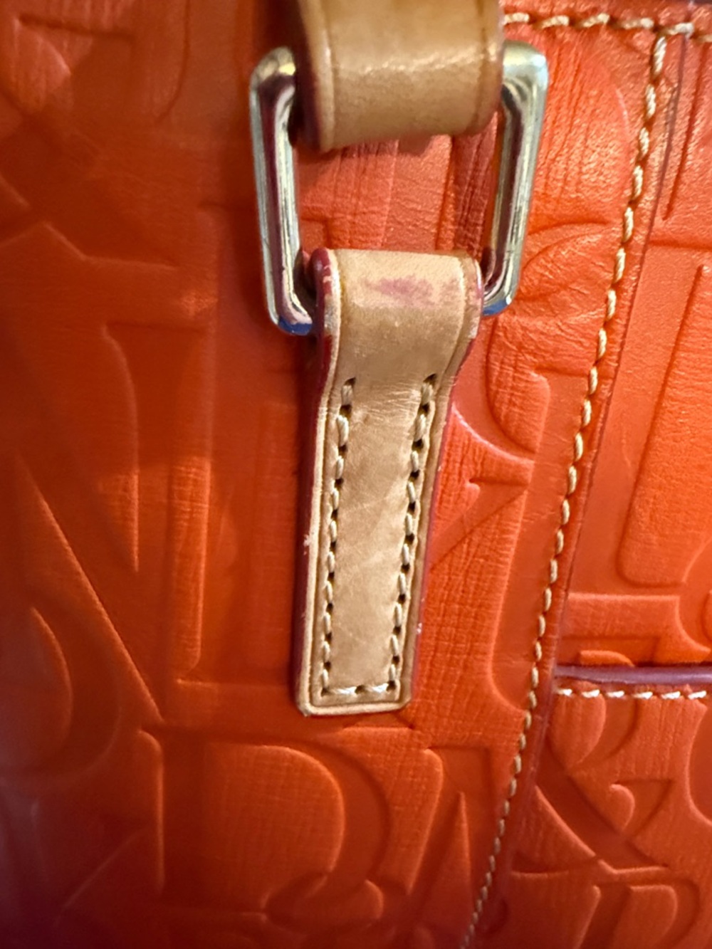 vintage Dooney & Bourke Retro Embossed Graffica GUC - Picture 10 of 15